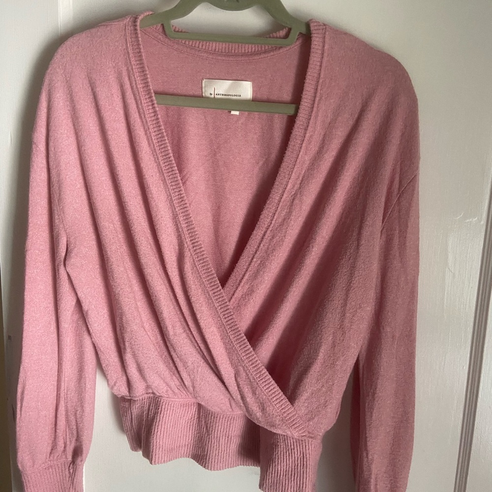 Anthropologie wrap front sweater